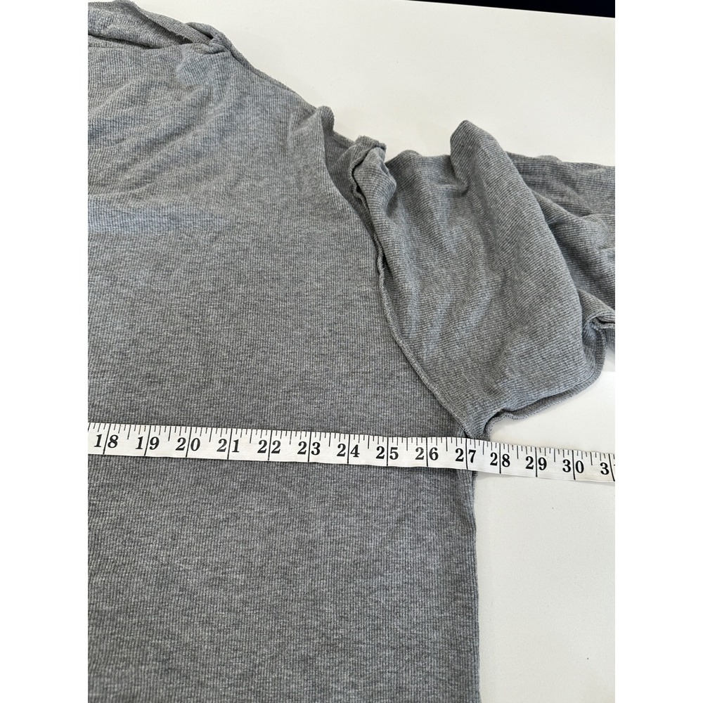 Easel Los Angeles Womens Gray Ribbed Knit Oversized Boat Neck Pullover Sweater L - Picture 4 of 5